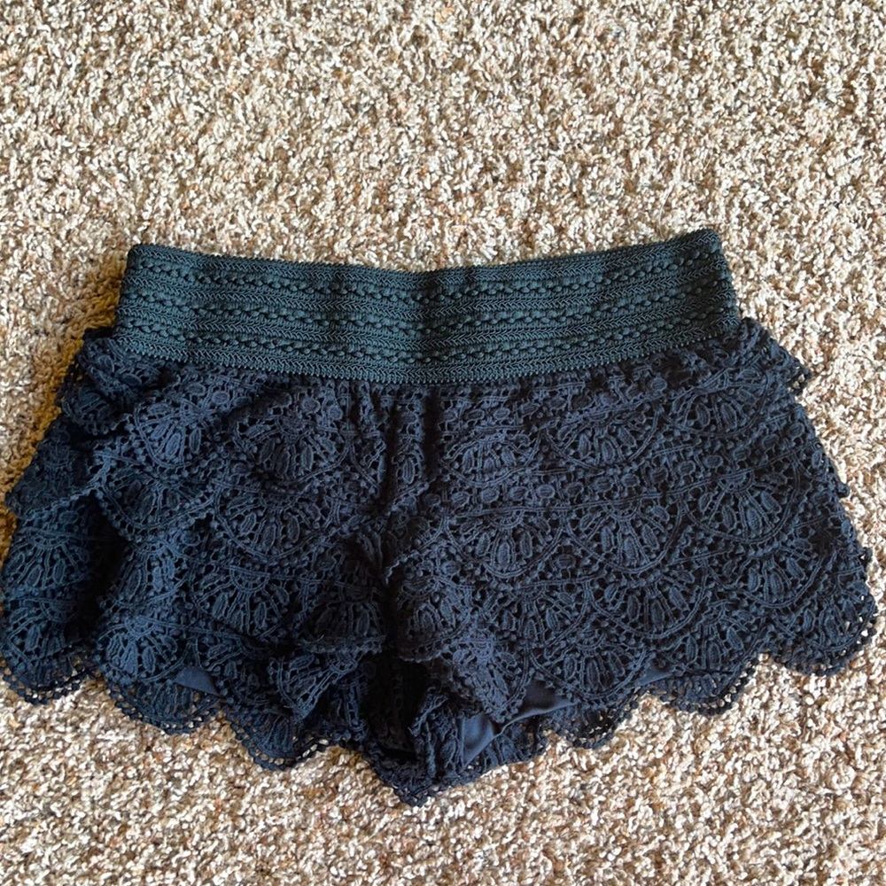 Black Lace Shorts